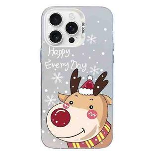 For iPhone 16 Pro Max Christmas Series PC Full Coverage Pattern Phone Case(CW055 White)