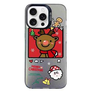 For iPhone 16 Pro Christmas Series PC Full Coverage Pattern Phone Case(CK054 Black)