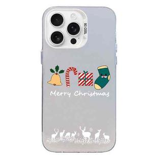 For iPhone 16 Pro Christmas Series PC Full Coverage Pattern Phone Case(CW052 White)