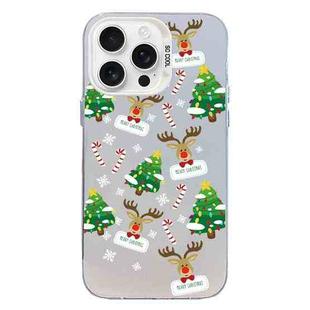 For iPhone 16 Pro Christmas Series PC Full Coverage Pattern Phone Case(CW057 White)