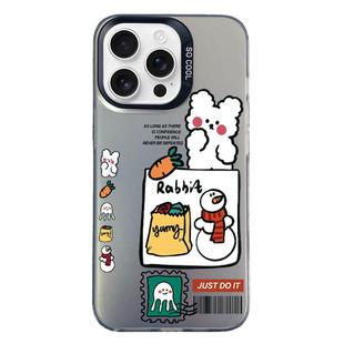 For iPhone 15 Pro Max Christmas Series PC Full Coverage Pattern Phone Case(CK050 Black)