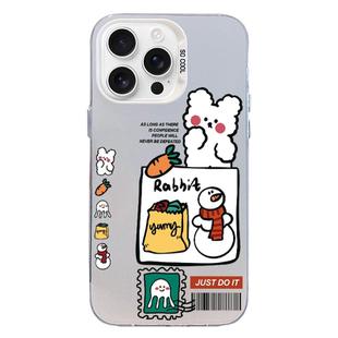 For iPhone 15 Pro Max Christmas Series PC Full Coverage Pattern Phone Case(CW050 White)