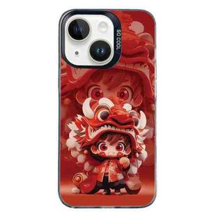 For iPhone 14 Plus Christmas Series PC Full Coverage Pattern Phone Case(CK097 Boy)