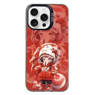 For iPhone 13 Pro Max Christmas Series PC Full Coverage Pattern Phone Case(CK098 Girl)