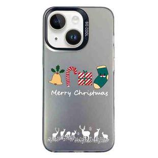 For iPhone 13 Christmas Series PC Full Coverage Pattern Phone Case(CK052 Black)