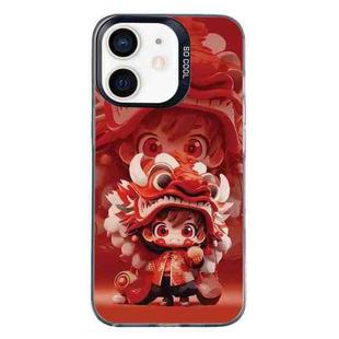 For iPhone 12 Christmas Series PC Full Coverage Pattern Phone Case(CK097 Boy)