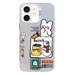 For iPhone 12 Christmas Series PC Full Coverage Pattern Phone Case(CW050 White)