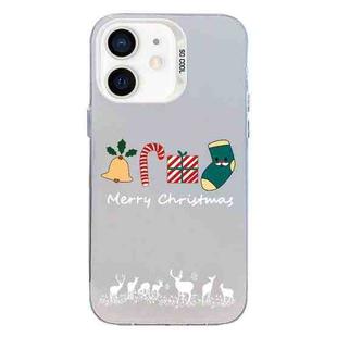 For iPhone 12 Christmas Series PC Full Coverage Pattern Phone Case(CW052 White)