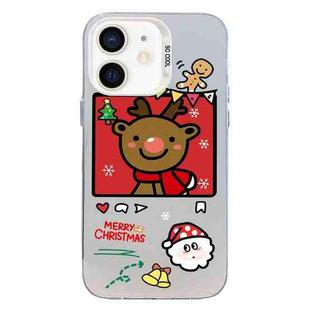 For iPhone 12 Christmas Series PC Full Coverage Pattern Phone Case(CW054 White)