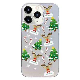 For iPhone 11 Pro Max Christmas Series PC Full Coverage Pattern Phone Case(CW057 White)