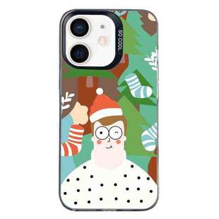 For iPhone 11 Christmas Series PC Full Coverage Pattern Phone Case(CK061 Black)