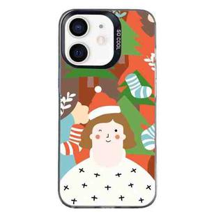 For iPhone 11 Christmas Series PC Full Coverage Pattern Phone Case(CK062 Black)