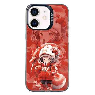 For iPhone 11 Christmas Series PC Full Coverage Pattern Phone Case(CK098 Girl)