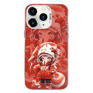 For iPhone 11 Pro Christmas Series PC Full Coverage Pattern Phone Case(CW098 Girl)