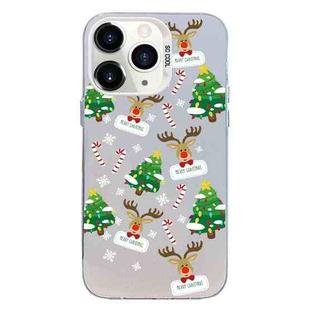 For iPhone 11 Pro Christmas Series PC Full Coverage Pattern Phone Case(CW057 White)