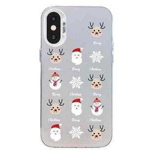 For iPhone X / XS Christmas Series PC Full Coverage Pattern Phone Case(CW060 White)