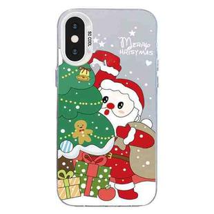 For iPhone X / XS Christmas Series PC Full Coverage Pattern Phone Case(CW058 White)