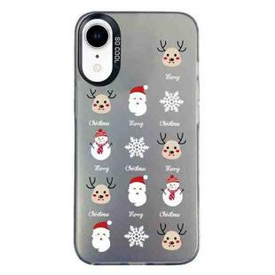 For iPhone XR Christmas Series PC Full Coverage Pattern Phone Case(CK060 Black)