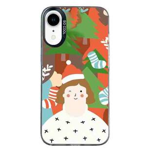 For iPhone XR Christmas Series PC Full Coverage Pattern Phone Case(CK062 Black)