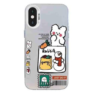 For iPhone XS Max Christmas Series PC Full Coverage Pattern Phone Case(CW050 White)