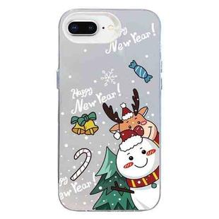 For iPhone 7 Plus / 8 Plus Christmas Series PC Full Coverage Pattern Phone Case(CW059 White)