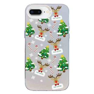 For iPhone 7 Plus / 8 Plus Christmas Series PC Full Coverage Pattern Phone Case(CW057 White)