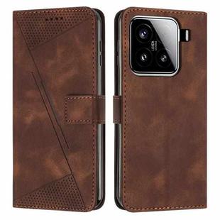 For Xiaomi 15 Dream Triangle Leather Phone Case with Lanyard(Brown)