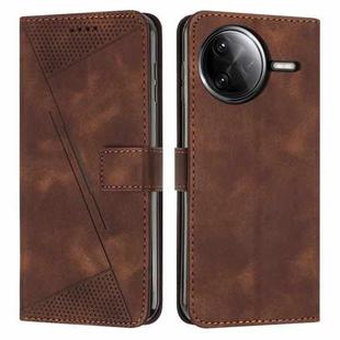 For Xiaomi Poco F7 Pro / F7 Ultra Dream Triangle Leather Phone Case with Lanyard(Brown)