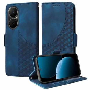 For Huawei Enjoy 80 Embossed Rhombus Starry Leather Phone Case(Blue)