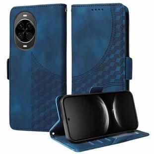 For Huawei nova 14 Embossed Rhombus Starry Leather Phone Case(Blue)