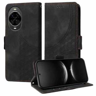 For Huawei nova 14 Embossed Rhombus Starry Leather Phone Case(Black)