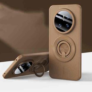 For Huawei Mate 70 Cooling MagSafe Holder Phone Case(Desert Gold)