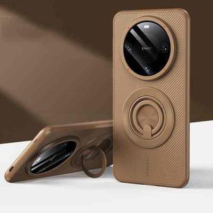 For Huawei Mate 60 Pro Cooling MagSafe Holder Phone Case(Desert Gold)