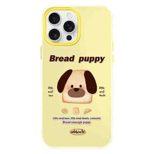 For iPhone 16 Pro Max Skin Feeling Jelly TPU Hybrid PC Phone Case(Bread Puppy Yellow)