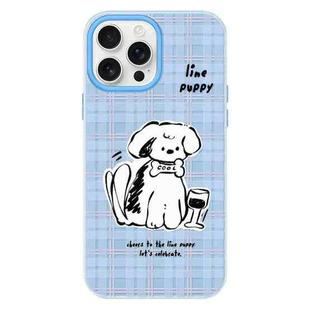 For iPhone 16 Pro Skin Feeling Jelly TPU Hybrid PC Phone Case(Puppy Blue)