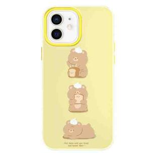 For iPhone 11 Skin Feeling Jelly TPU Hybrid PC Phone Case(Bread Bear Yellow)