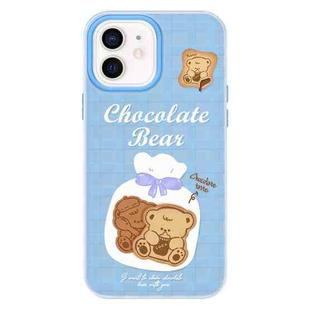 For iPhone 11 Skin Feeling Jelly TPU Hybrid PC Phone Case(Biscuit Bear Blue)