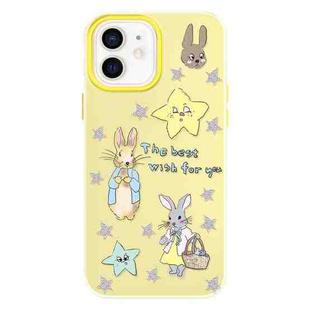 For iPhone 11 Skin Feeling Jelly TPU Hybrid PC Phone Case(Star Rabbit Yellow)