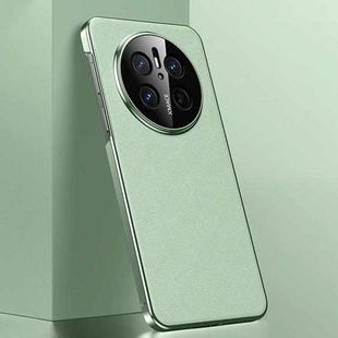 For Huawei Mate 70 Plain Leather Series Shockproof Phone Case(Green)