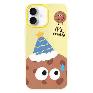 For iPhone 16 Plus Skin Feeling Jelly TPU Hybrid PC Phone Case(Celebration Cookies Yellow)