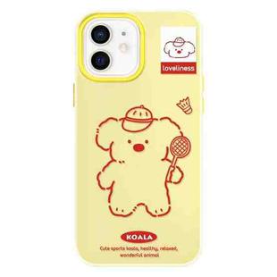 For iPhone 12 Skin Feeling Jelly TPU Hybrid PC Phone Case(Koala Yellow)