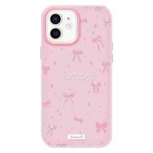 For iPhone 11 Skin Feeling Jelly TPU Hybrid PC Phone Case(Love Bow Pink)