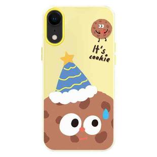 For iPhone XR Skin Feeling Jelly TPU Hybrid PC Phone Case(Celebration Cookies Yellow)