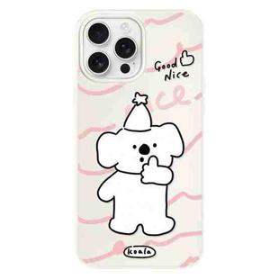 For iPhone 11 Pro Max Skin Feeling Jelly TPU Hybrid PC Phone Case(Like Koala White)
