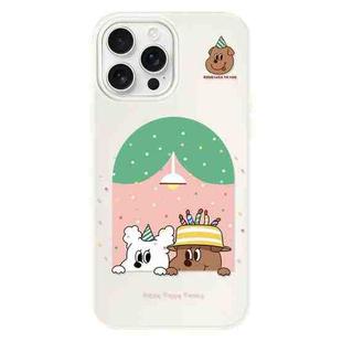 For iPhone 11 Pro Max Skin Feeling Jelly TPU Hybrid PC Phone Case(Birthday Puppy Beige)