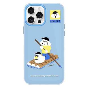 For iPhone 13 Pro Max Skin Feeling Jelly TPU Hybrid PC Phone Case(Boating Blue)