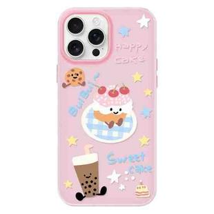 For iPhone 11 Pro Max Skin Feeling Jelly TPU Hybrid PC Phone Case(Cake Pink)