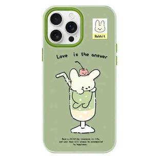 For iPhone 16 Pro Max Skin Feeling Jelly TPU Hybrid PC Phone Case(Cup Dog Green)