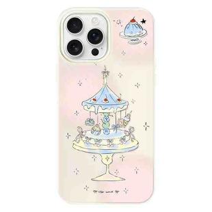 For iPhone 16 Pro Max Skin Feeling Jelly TPU Hybrid PC Phone Case(Dessert Cake Stand White)