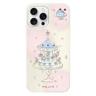 For iPhone 14 Pro Skin Feeling Jelly TPU Hybrid PC Phone Case(Dessert Cake Stand White)